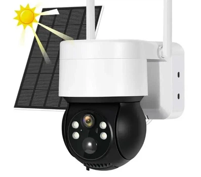 Уличная Wi-Fi камера видеонаблюдения Solar Wi-Fi Camera Q6 Защита IP65 Солнечная батарея Белый