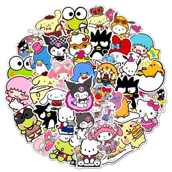 Набір вінілових наклейок стікерів LTC Стікерпак Sanrio My Melody Hello Kitty Kuromi 50 шт. (H20221103001-L50-373)
