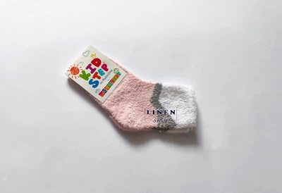 Розовые пушистые десткие носки "травка" Master Step KidStep 0037 12-14 (20-22)