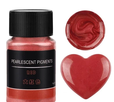 Декоративный сухой пигмент перламутровый красный 10 гр для эпоксидной смолы (2421)