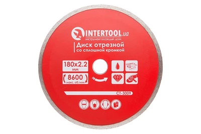 Диск алмазный Intertool - 180 мм плитка Pro