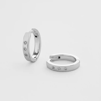 Сережки LUNET з білого золота, з діамантами 310831121