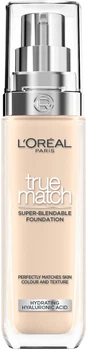 Легкий тональный крем для лица L'Oreal Paris True Match Super Blendable Foundation с гиалуроновой кислотой тон 1N 30 мл (3600522862383)