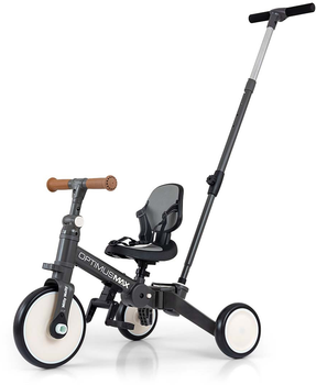 Rowerek Milly Mally Optimus Max Dark 5 w 1 Szary (5907090700252)