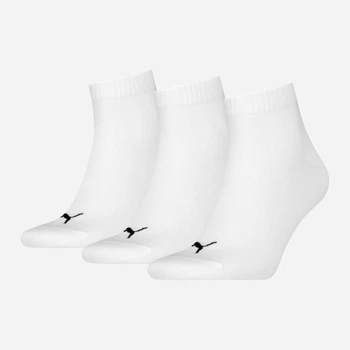 Набор женских носков коротких хлопковых Puma Unisex Quarter Plain 93858909 35-38 3 пары Белый (8720245637695)