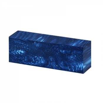 Брусок акриловый Акрил для рукояти ножа 120x40x30 мм Juma Blue Snake Block