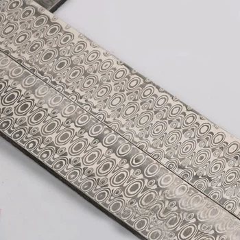 Полоса сталь VG10 Rose Sandwich Damascus Steel (термообработанная) 220x30x3мм