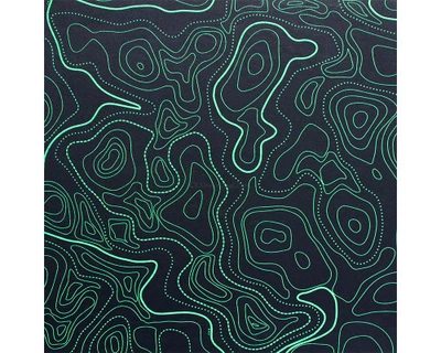 Кайдекс 2мм Topo Black (Zombie Green Lines) 300х150мм