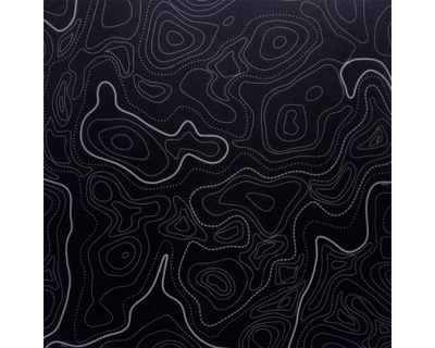 Кайдекс 2мм Topo Frosted Glass (прозорий) Black (Glass Lines) 300х150мм
