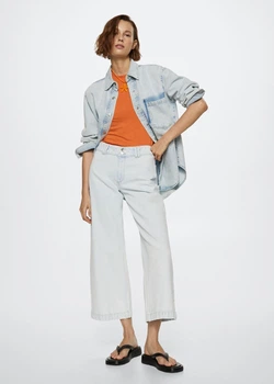 Джинси MANGO Culotte Cropped Блакитний 32 27057122