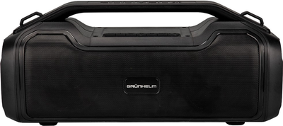 Портативна колонка Grunhelm GW-441-BL, 40 Вт, Bluetooth/FM, RGB-підсвітка, з мікрофоном, чорна