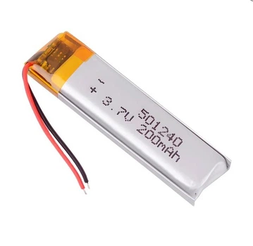 Аккумулятор универсальный 501240P с контроллером, 5 х 12 х 44 мм (200 mAh)/ для кейсов наушников, гарнитур