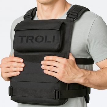 Жилет утяжелитель Troli weighted sand vest 20кг кордура черная