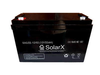Гелевий акумулятор SolarX SXG 55-12
