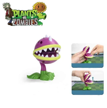 Ігровий набір Plants vs Zombies Зубастик стріляючий трьома дисками 10 см Рослини проти зомбі