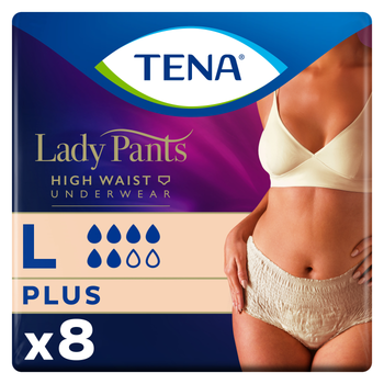 Урологические трусы Tena Lady Pants Plus для женщин Large 8 шт Creme (7322542297360)