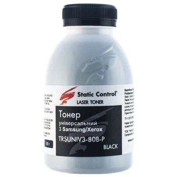 Тонер Samsung Universal, ML-1610/1710/2010, SL-M2020/2070, SCX-4200/4300, 80 г, Static Control (TRSUNIV3-80B-P)