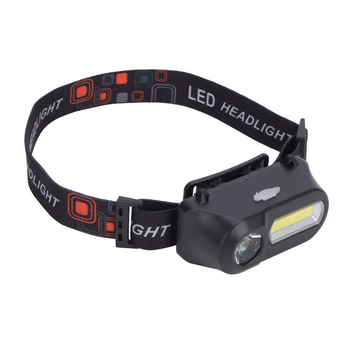 Фонарь налобный Bailong BL-1804 (Красный+Белый) Аккумуляторный 18650 / LED+COB / MicroUSB/ 2 кнопки (t9337)