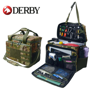 Административная дорожная тактическая сумка-органайзер DERBY PatrolBag multicam, камуфляжная сумка в авто для рыбалки и охоты передвижной офис крепкая ручная кладь в самолет 40 30 20, карман для ноута 13"-17" мультикам