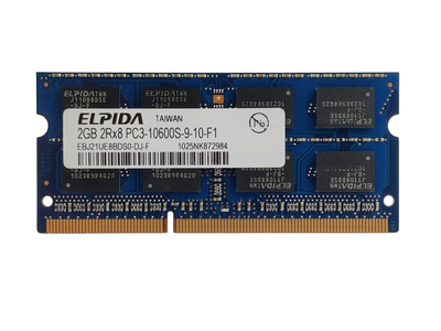Оперативная память для ноутбука SODIMM Elpida DDR3 2Gb 1333MHz PC3-10600S (EBJ21UE8BDS0-DJ-F) 14144 Б/У