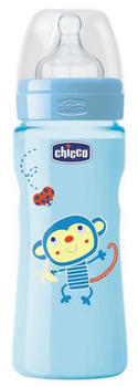 Butelka do karmienia Chicco Bib Beness Niebieska 330 ml (8058664058020)