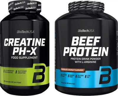 Набір Biotech Creatine pH-X 210 капсул + Biotech Beef Protein