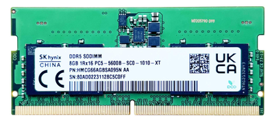 Оперативная память SK hynix SODIMM DDR5 8Gb 1Rx16 PC5-5600B-SC0-1010-XT HMCG66AGBSA095N AA