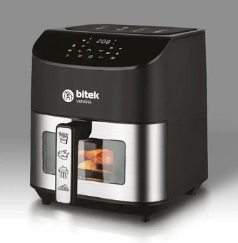 Мультипіч BITEK BT-9501 аерофритюрниця безмасляна 4200 Вт чаша на 8 л аерогриль Чорний