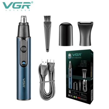 Акумуляторний тример для носа, для вух VGR V-626 Li-Ion, 180 mAh, 90 хвилин, Синій