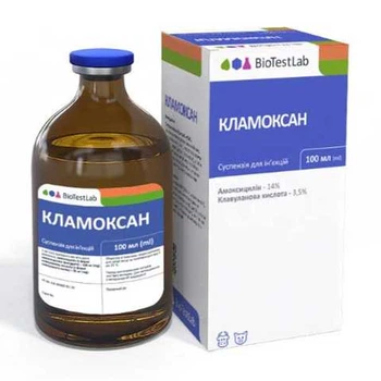 Кламоксан, 100 мл антибіотик широкого спектру дії