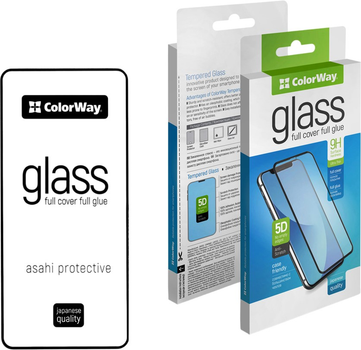 Захисне скло ColorWay 9H FC glue для Apple iPhone 16 Pro Max Black (CW-GSFGAI16PM-BK)