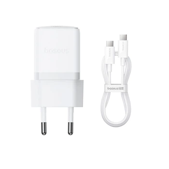 Мережевий зарядний пристрій Baseus Palm 30 Вт USB-C PD з кабелем Type-C білий