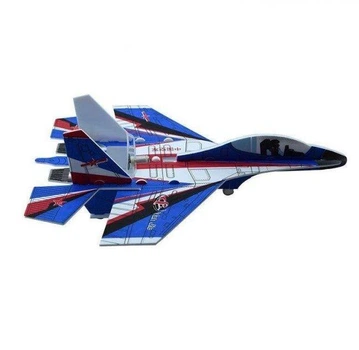 Пінопластовий іграшковий літак Foam-Plane S27, акумуляторний, для дітей від 6 років, синій