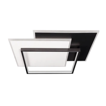 Потолочная декоративная светодиодная LED люстра 68 W Черная (26177)