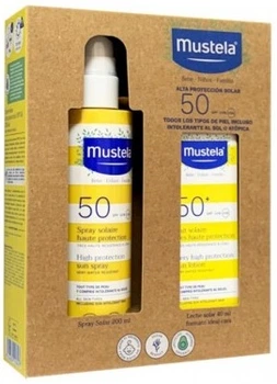 Набір Mustela Сонцезахисний крем для обличчя SPF 50+ 40 мл + Сонцезахисний спрей SPF 50+ 200 мл (8436034154419)