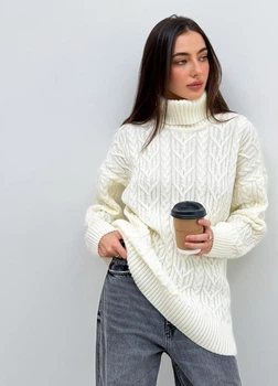 Светр ART KNIT Олівія молочний, oversize 032218
