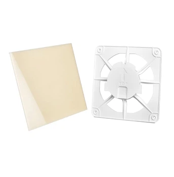 Вентиляционная решетка декоративная с панелью AirRoxy 150x150 dRim grill Beige Gloss Plexi - комплект (02-300-01-165)