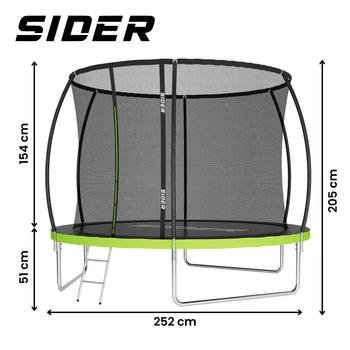 Батут з внутрішньою сіткою Sider 252 см 8FT 252 см