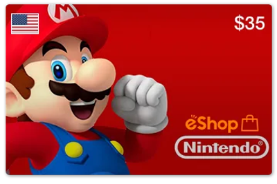 Карта пополнения Nintendo eShop Card 35 USD