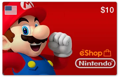 Карта пополнения Nintendo eShop Card 10 USD