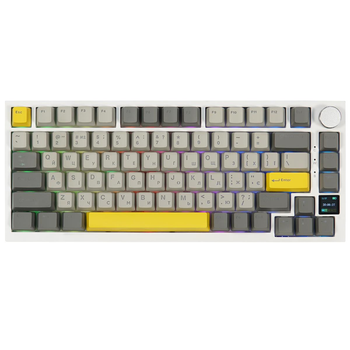 Клавіатура бездротова Epomaker AK820 Pro 75% Flying Fish Switch Hot-Swap (2.4G/BT/USB) RGB UA White ( Білий ) 35283