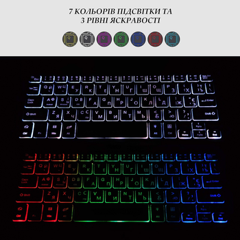 Клавиатура-подставка беспроводная Smart Keyboard + Мышка для Samsung Galaxy Tab S8 Ultra Ukr+Eng Black