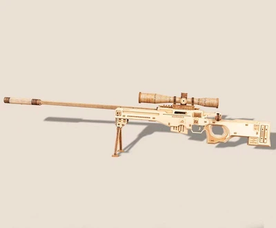 Деревянная игрушка снайперская винтовка AWM 3D