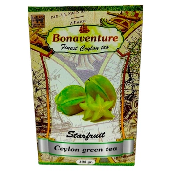 Чай зеленый Bonaventure Starfruit Ганпаудер с карамболем 100 г
