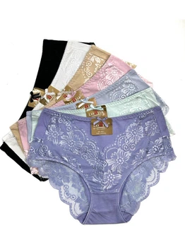 Трусы женские слипы 4XL однотонные Lavolle 10405 - 7 шт