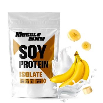 Протеин соевый изолят MuscleWay 90 % в порошке на 15 порций 500 г Банан (33-126-SOY90-MW-500/4)