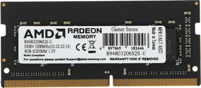 Pamięć RAM AMD SODIMM DDR4-3200 8192MB PC4-25600 R9 Series (R948G3206S2S-U)