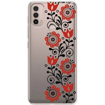 Силіконовий Прозорий Чохол з Картинкою для Motorola E40 Принт (Квітка) (44889-ysp137)