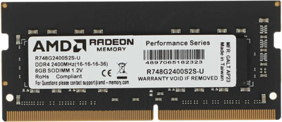 Pamięć RAM AMD SODIMM DDR4-2400 8192MB PC4-19200 R7 Performance Series (R748G2400S2S-U)