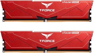 Pamięć RAM Team Group DDR5-6000 32768MB PC5-48000 (Kit of 2x16384) Vulcan Red (FLRD532G6000HC38ADC01)